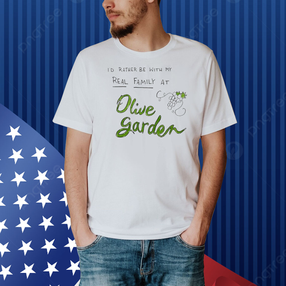 I’d rather be with my real family at olive garden Shirt