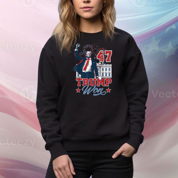 Inauguration Day 2025 Trump Wins Again America Wins Tee Shirt