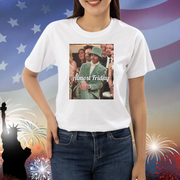 Jeremy Strong Almost Friday Green Globes Fit Shirt