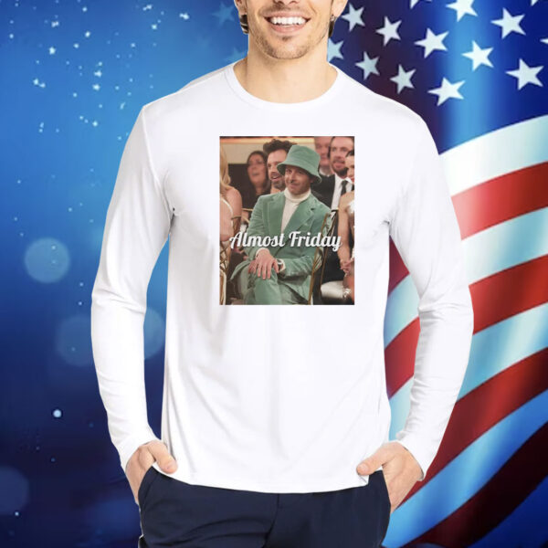 Jeremy Strong Almost Friday Green Globes Fit Shirt