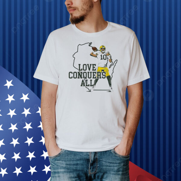 Jordan Love Green Bay Packers Conquers All Shirt