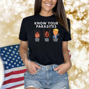 Know your parasites deer tick dog tick luna tick Trump Shirt