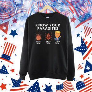 Know your parasites deer tick dog tick luna tick Trump Shirt