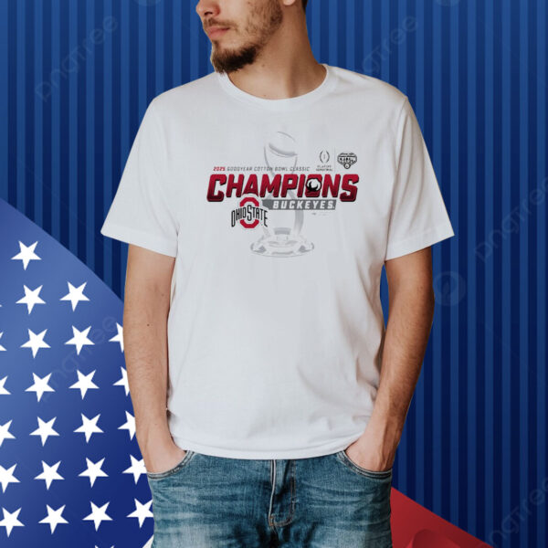 Official Ohio State Buckeyes NCAA 2025 Goodyear Cotton Bowl Classic Champions Playoff Semifinal Shirt