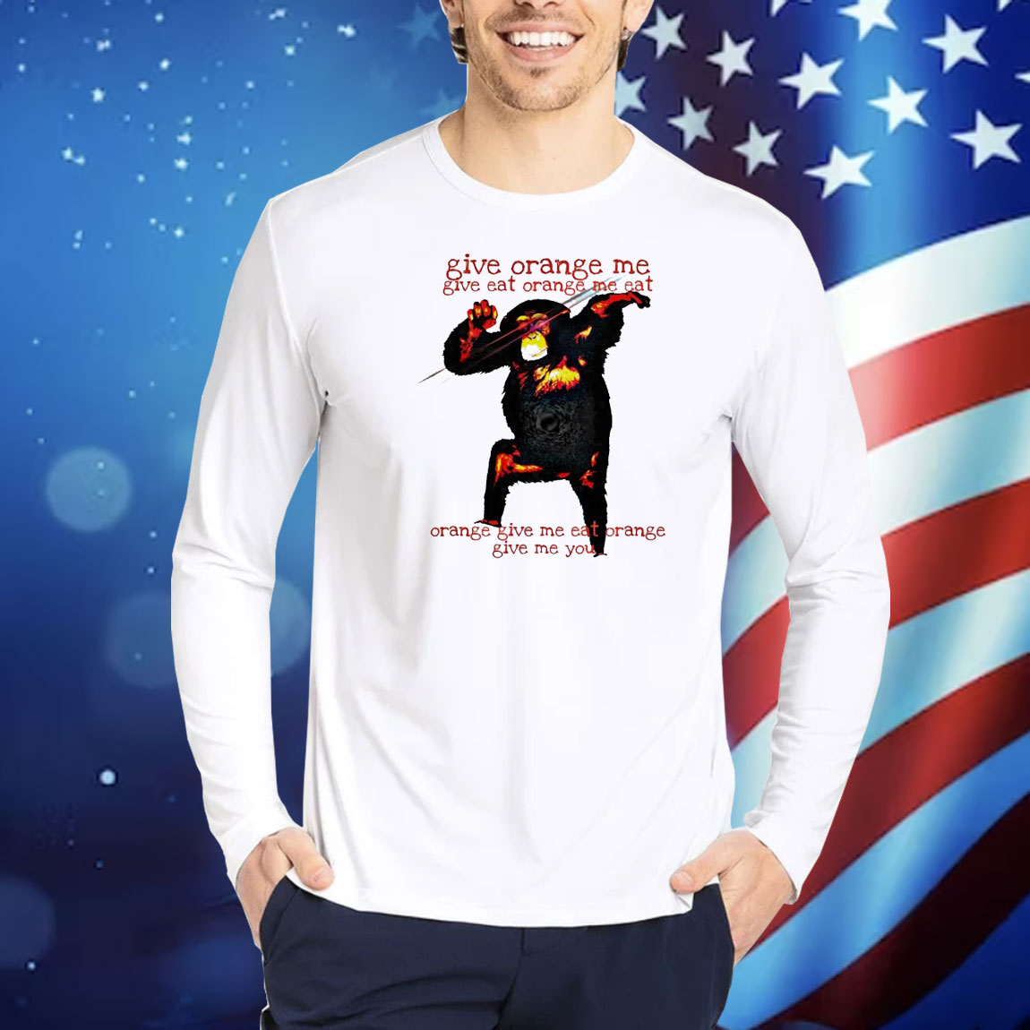 Monkey give orange me give eat orange me eat Shirt