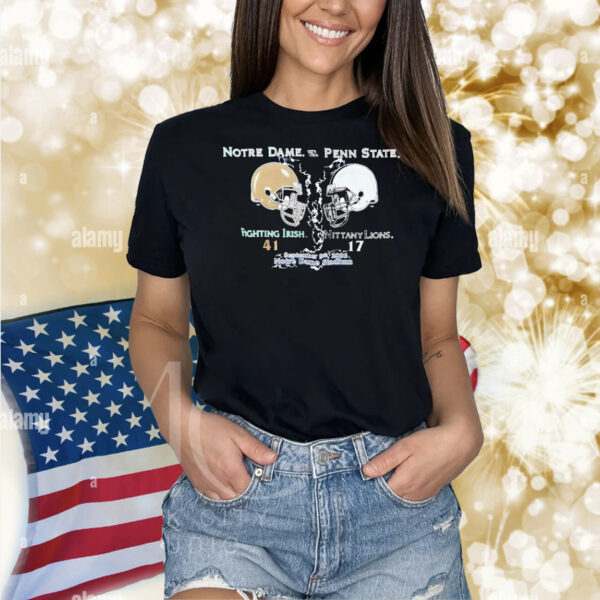 Notre Dame Fighting Irish vs Penn State Nittany Lions 41 17 Notre Dame Stadium 2006 vintage Shirt