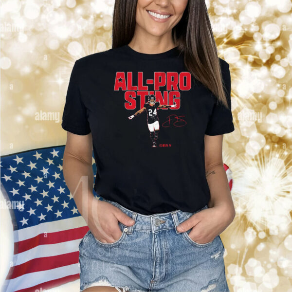 Official Derek Stingley Jr All-Pro Sting Houston Texans NFLPA Signature Graphic Shirt