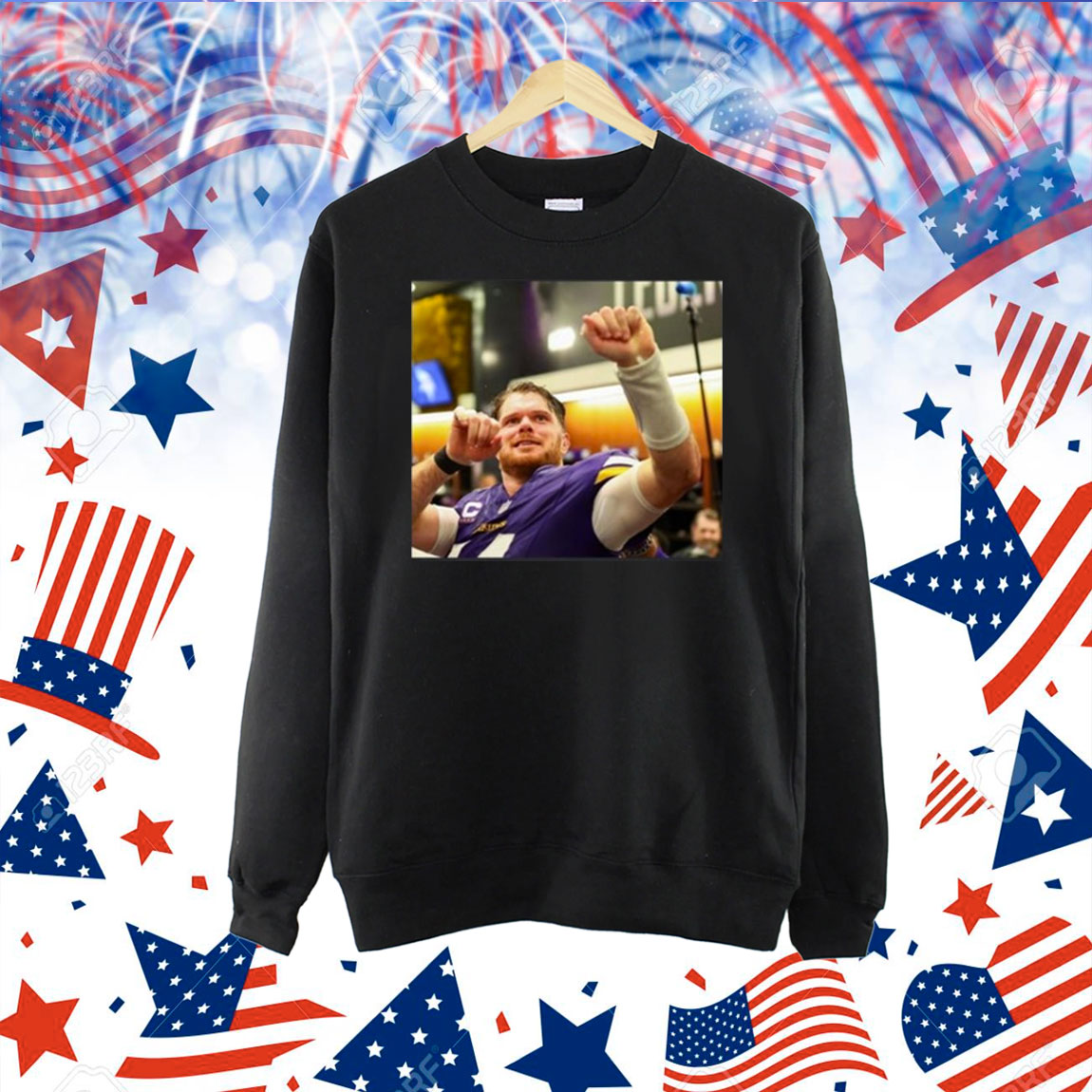 Official Minnesota Vikings Gave Sam Darnold In Locker Room NFL Photo Shirt
