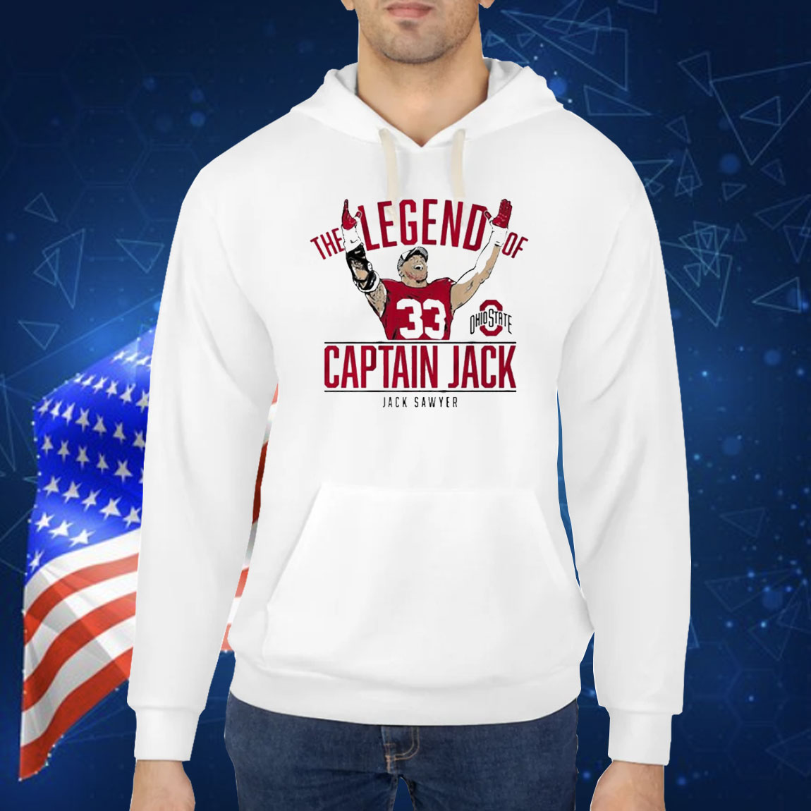 Official Ohio State Buckeyes Football The Legend Of Captain Jack Sawyer NCAA Shirt