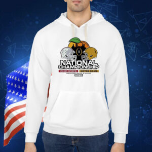 Official Ohio State Buckeyes Vs Notre Dame Fighting Irish NCAA 2024 National Championship Game Bound Head to Head Atlanta Helmet Shirt