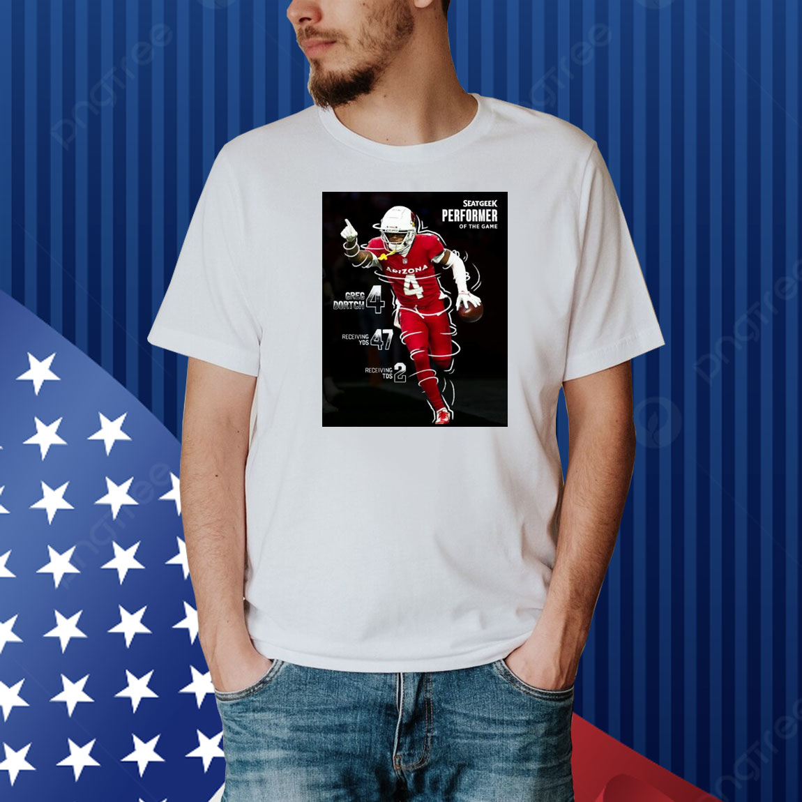 Official Poster Arizona Cardinals Greg Dortch Seatgeek Performer Of The Game 4 Greg Dortch 47 Receiving Yds 3 Receiving Tds Shirt