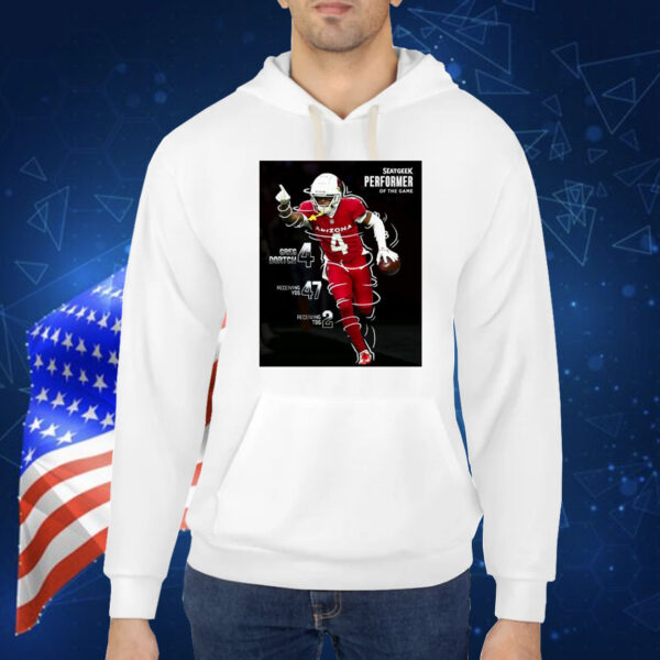 Official Poster Arizona Cardinals Greg Dortch Seatgeek Performer Of The Game 4 Greg Dortch 47 Receiving Yds 3 Receiving Tds Shirt