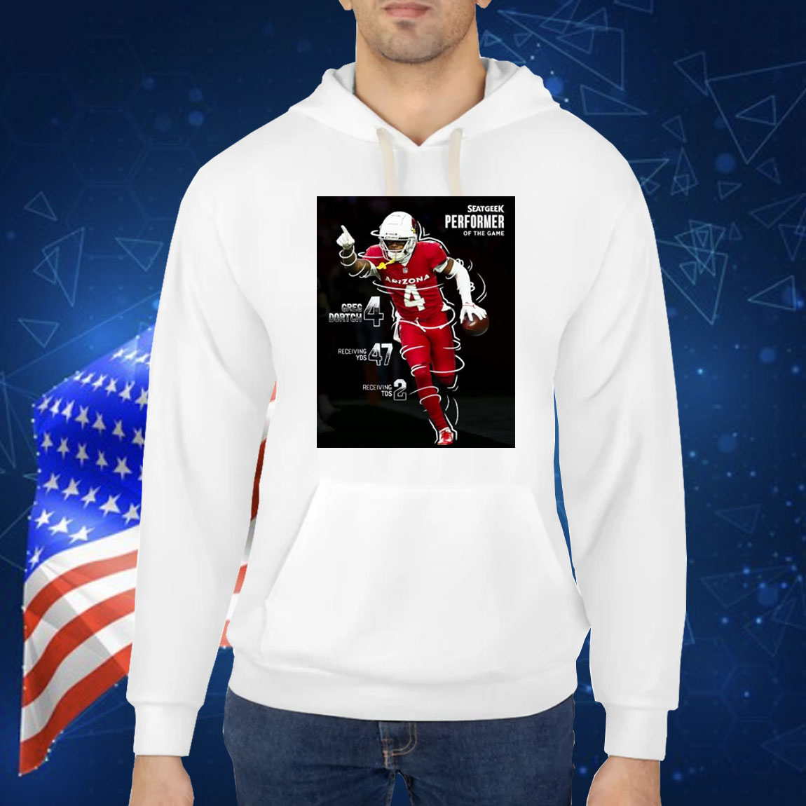 Official Poster Arizona Cardinals Greg Dortch Seatgeek Performer Of The Game 4 Greg Dortch 47 Receiving Yds 3 Receiving Tds Shirt