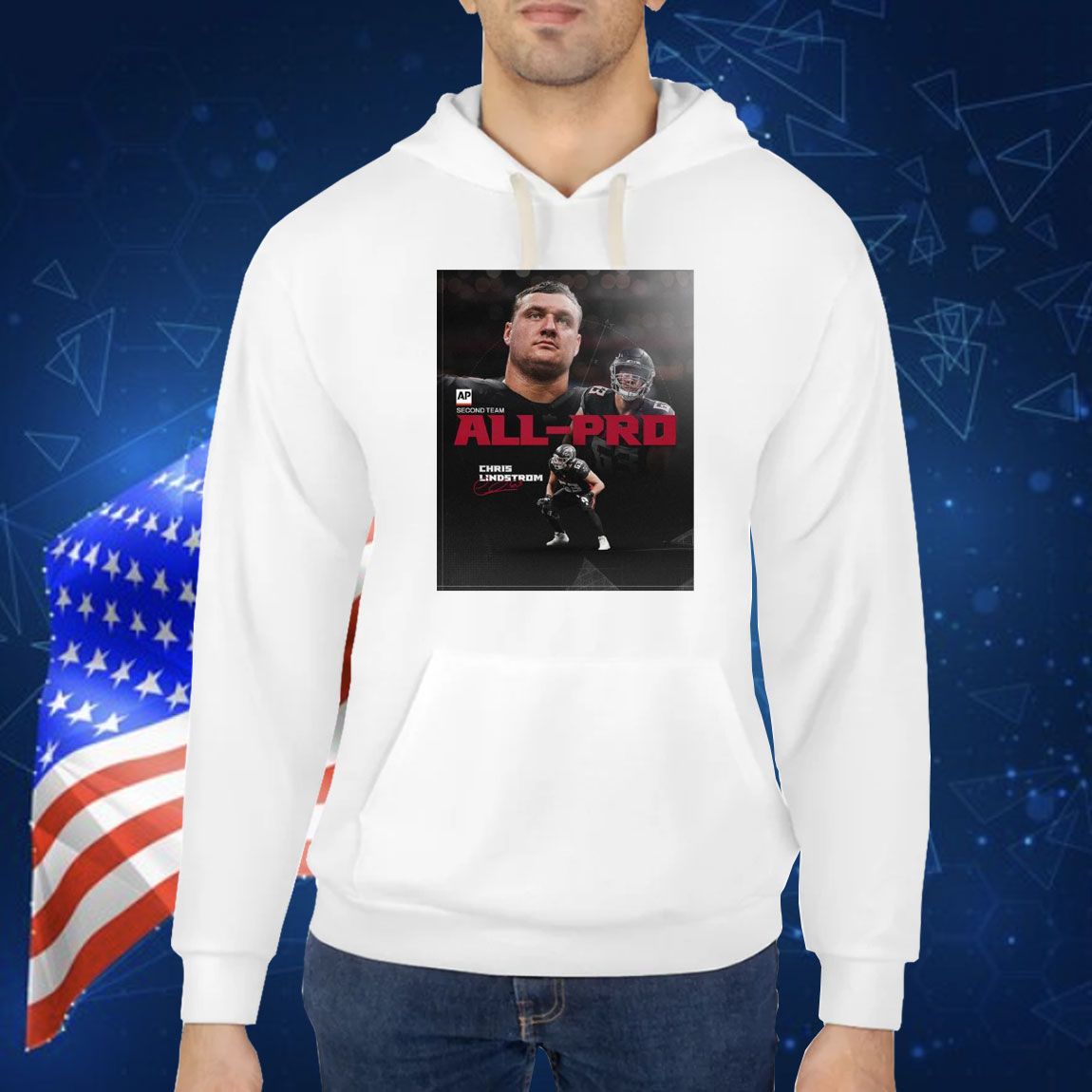 Official Poster Atlanta Falcons Chris Lindstrom AP Second Team All-Pro That’s Our G Signature Shirt