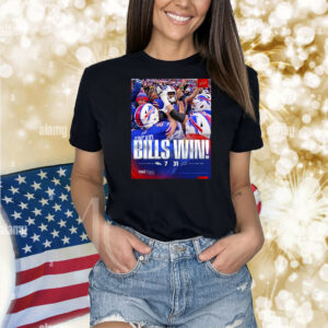 Official Poster Buffalo Bills win Denver Broncos 31 – 7 Score Wild Card Round 2024 – 2025 NFL Playoffs Shirt