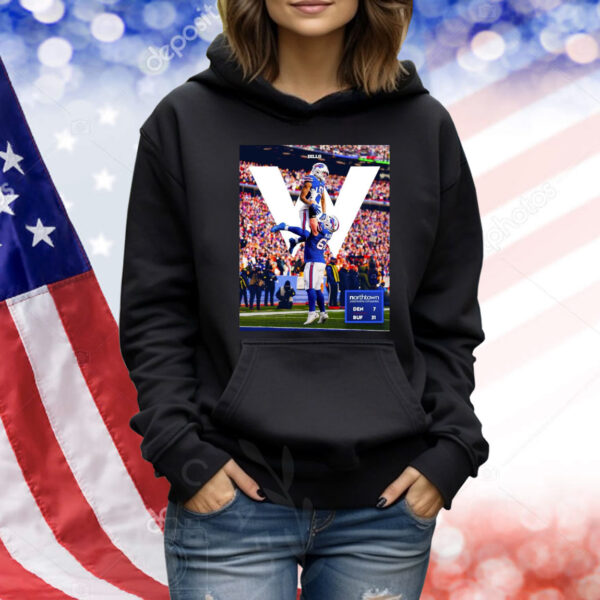 Official Poster Connor McGovern And Keon Coleman Buffalo Bills win Denver Broncos 31 – 7 Score NFL Wild Card Win Shirt