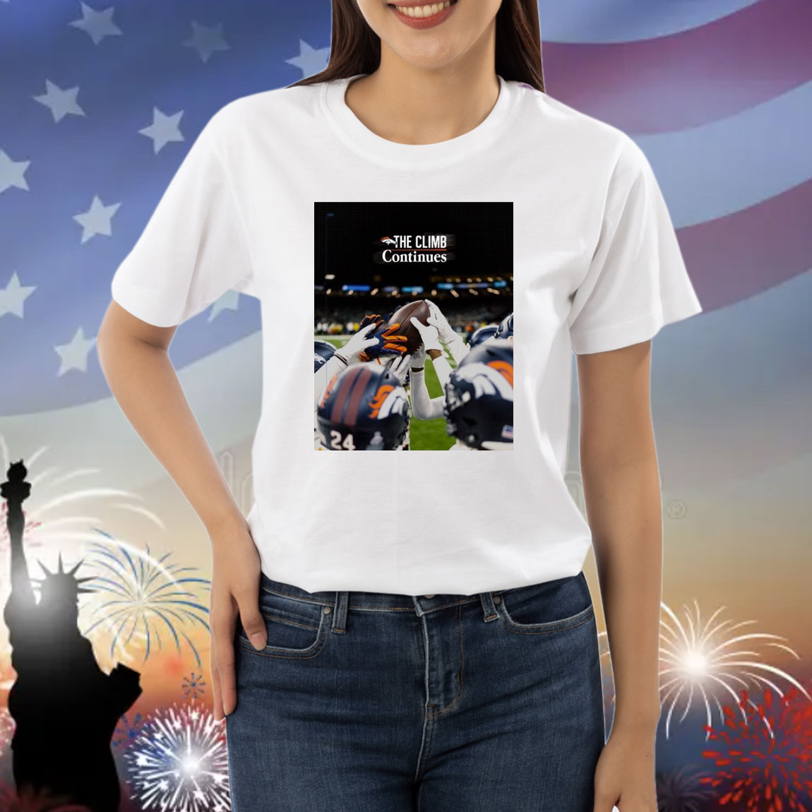 Official Poster Denver Broncos The Climb Continues The Path To The Top Is Never Easy Shirt