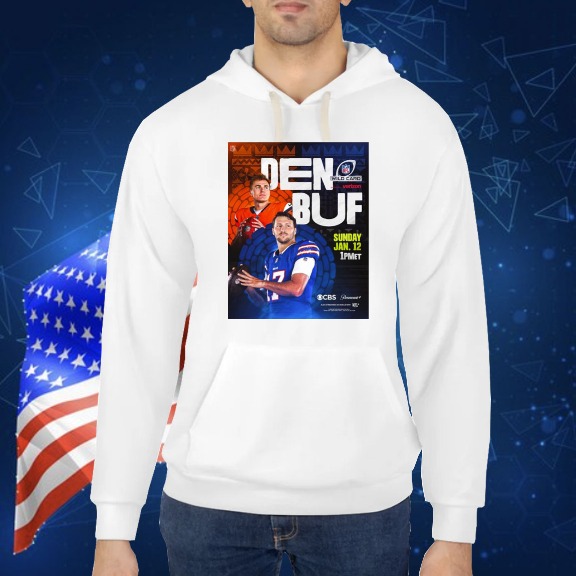 Official Poster Denver Broncos Vs Buffalo Bills NFL Kick Off Wild Card On Sunday Jan 12 2025 Shirt
