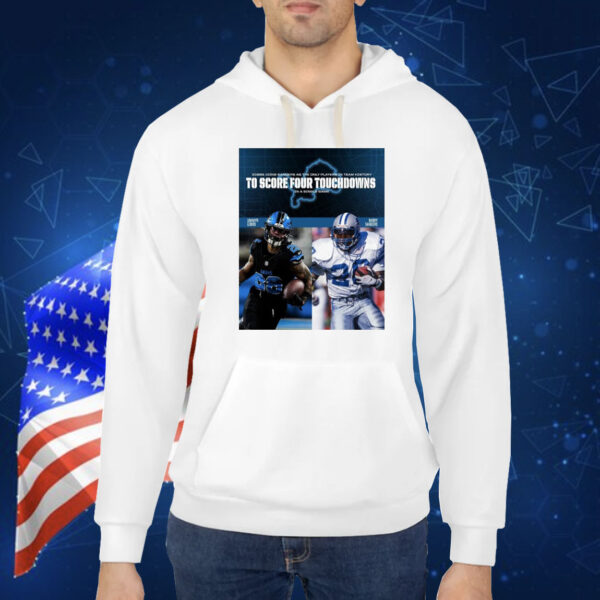 Official Poster Detroit Lions Gibbs Joins Sanders As The Only Players In Team History To Score Four Touchdowns In A Single Game Shirt