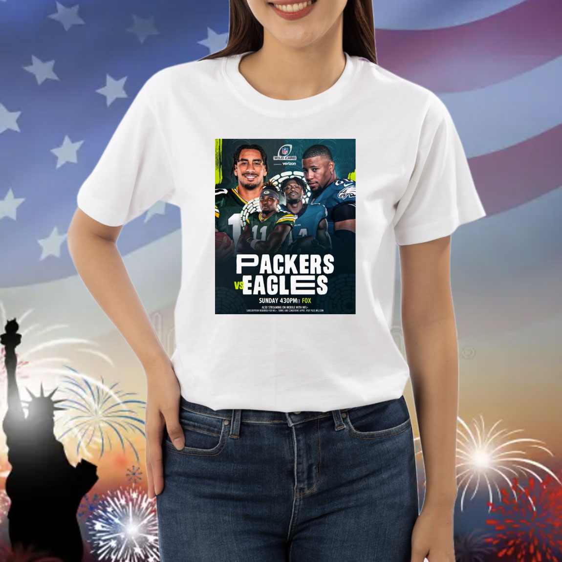 Official Poster Green Bay Packers Vs Philadelphia Eagles Rematch On Sunday Wild Card NFL On FOX Shirt