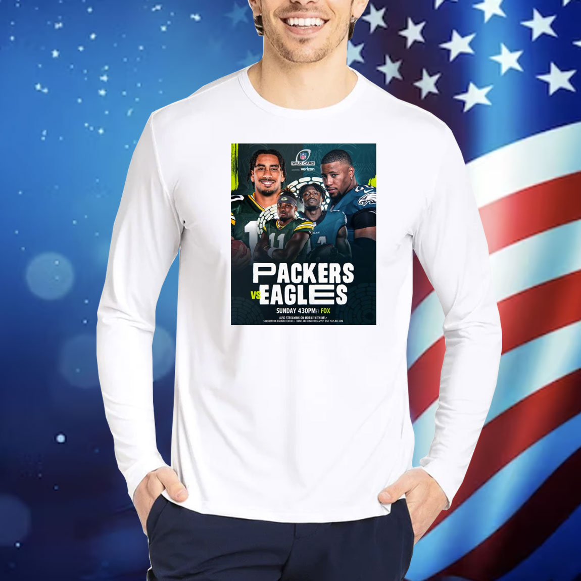 Official Poster Green Bay Packers Vs Philadelphia Eagles Rematch On Sunday Wild Card NFL On FOX Shirt