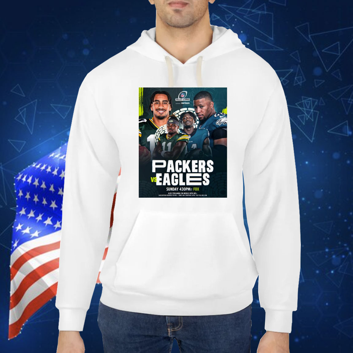 Official Poster Green Bay Packers Vs Philadelphia Eagles Rematch On Sunday Wild Card NFL On FOX Shirt