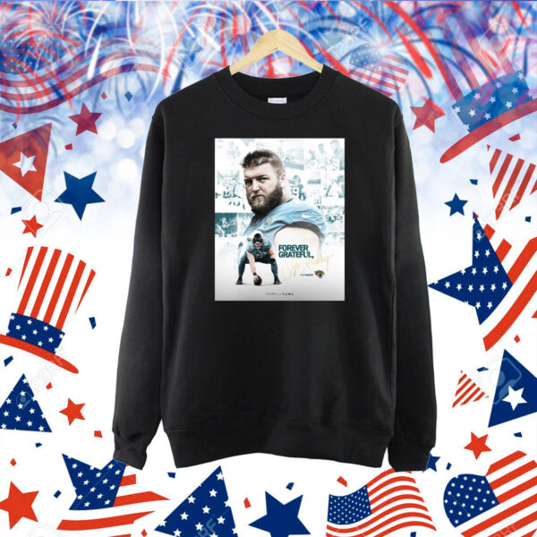 Official Poster Jacksonville Jaguars NFL Tyler Shatley Forever Grateful Hanging It Up Signature Shirt