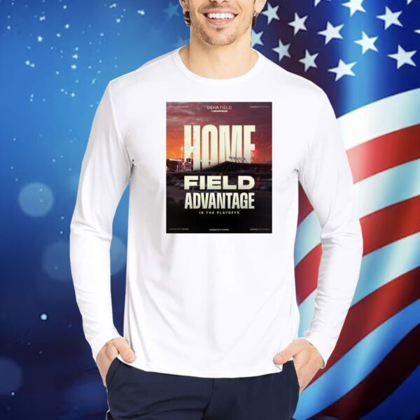 Official Poster Kansas City Chiefs NFL Home Field Advantage In The Playoffs Geha Field Arrowhead Shirt