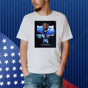 Official Poster Kerby B. Joseph Detroit Lions 9 Interceptions ’24 Interception Title Signature Shirt