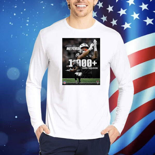 Official Poster Las Vegas Raiders Jakobi Meyers Wide Receiver 1000 Yard Season NFL Shirt