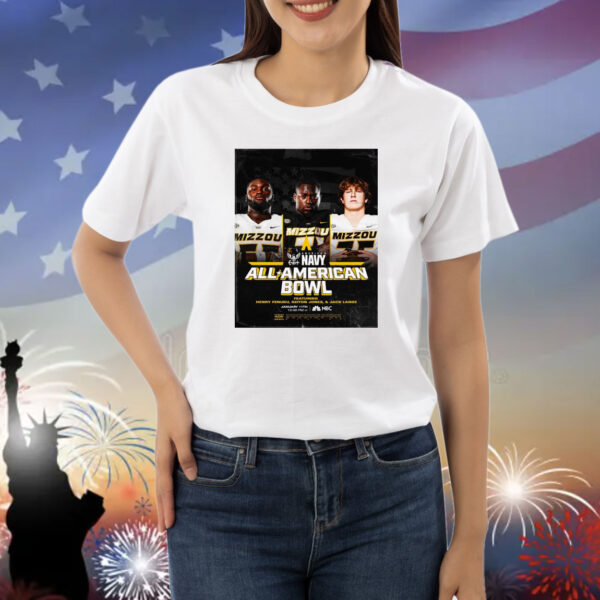 Official Poster Missouri Tigers All-American Bowl Featuring Henry Fenuku Keiton Jones And Jack Lange Jan 11th Shirt