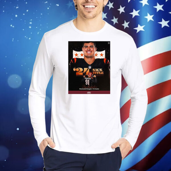 Official Poster NFL Trey Hendrickson Cincinnati Bengals 17.5 Sacks 2024 Sack Title Shirt