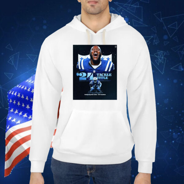 Official Poster NFL Zaire Franklin Indianapolis Colts 173 Claimed Tackles 2024 Tackle Title Shirt