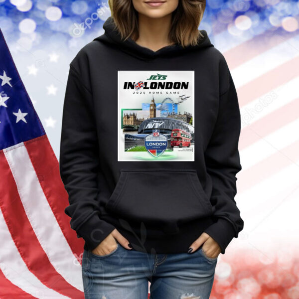 Official Poster New York Jets In London 2025 Home Game NFL London Games At Tottenham Hotspur Stadium Shirt