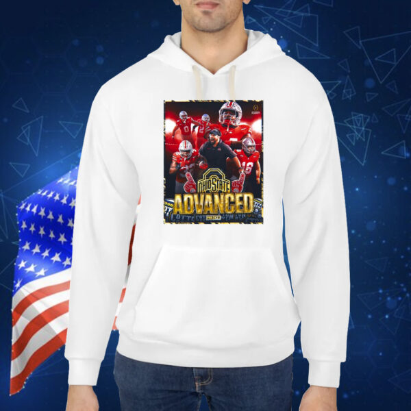 Official Poster Ohio State Buckeyes win Texas Longhorns 2025 Advanced National Championship FOX CFB Shirt