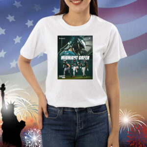 Official Poster Philadelphia Eagles Jalen Hurts A.J. Brown Reed Blankenship Nakobe Dean Midnight Green Wildcard Round Uniform Reveal Shirt