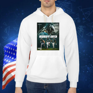 Official Poster Philadelphia Eagles Jalen Hurts A.J. Brown Reed Blankenship Nakobe Dean Midnight Green Wildcard Round Uniform Reveal Shirt
