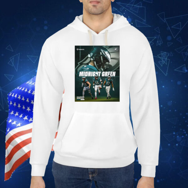 Official Poster Philadelphia Eagles Jalen Hurts A.J. Brown Reed Blankenship Nakobe Dean Midnight Green Wildcard Round Uniform Reveal Shirt