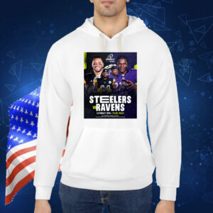 Official Poster Pittsburgh Steelers Vs Baltimore Ravens NFL Wild Card Saturday Facing Off In The Playoffs Shirt