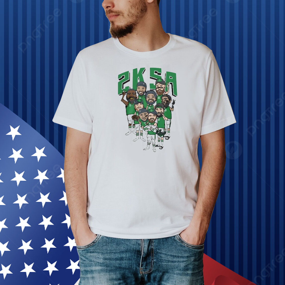 Official Saquon Barkley Philadelphia Eagles NFL 2Ksa How Bout Them Boys Upfront Caricatures Shirt