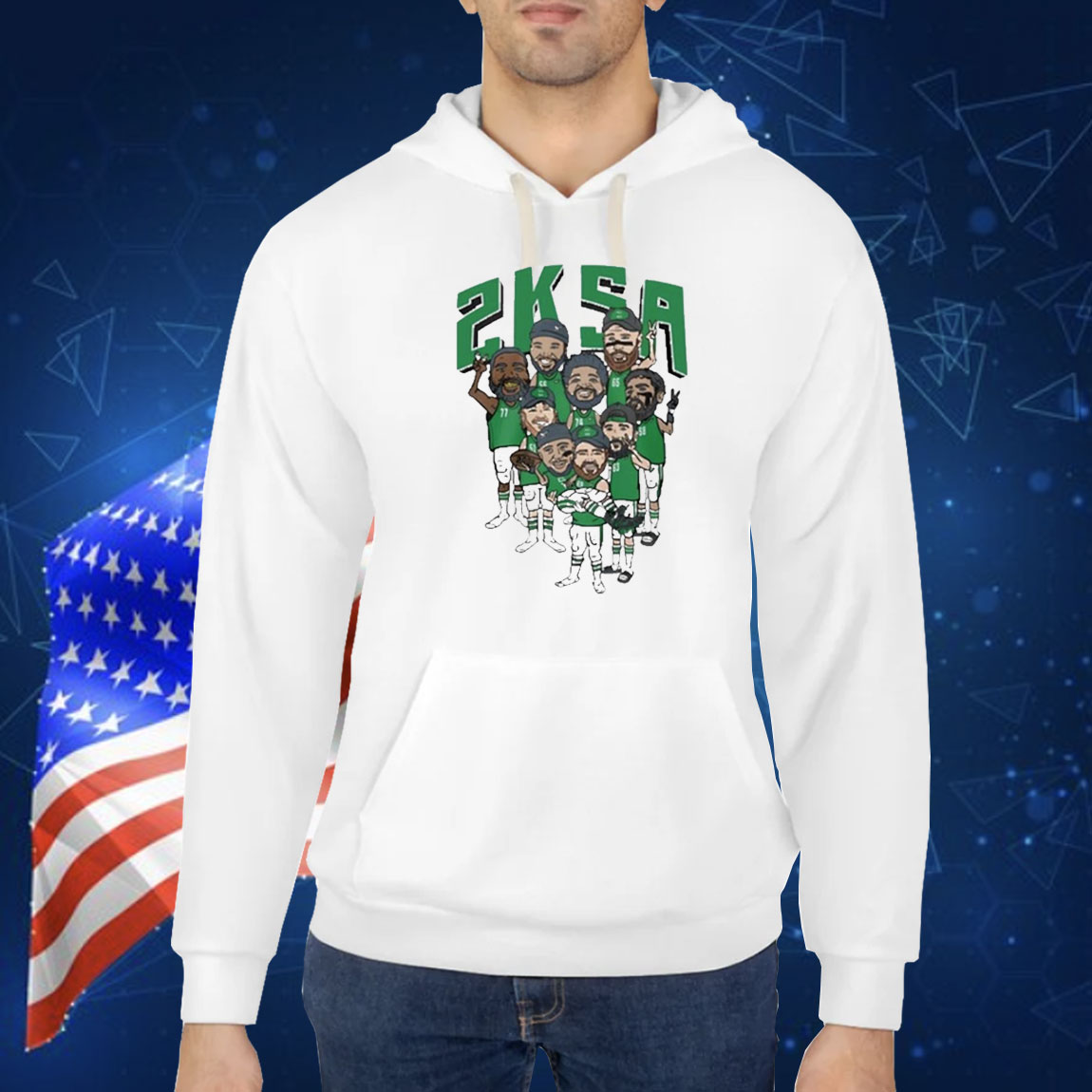 Official Saquon Barkley Philadelphia Eagles NFL 2Ksa How Bout Them Boys Upfront Caricatures Shirt