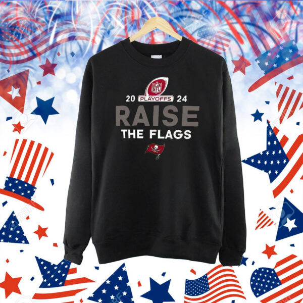 Official Tampa Bay Buccaneers Vs New Orleans Saints Raise The Flags 2024 NFL Playoffs Shirt