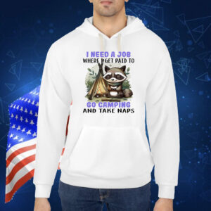 Raccoon I need a job where I get paid to go camping and take naps Shirt