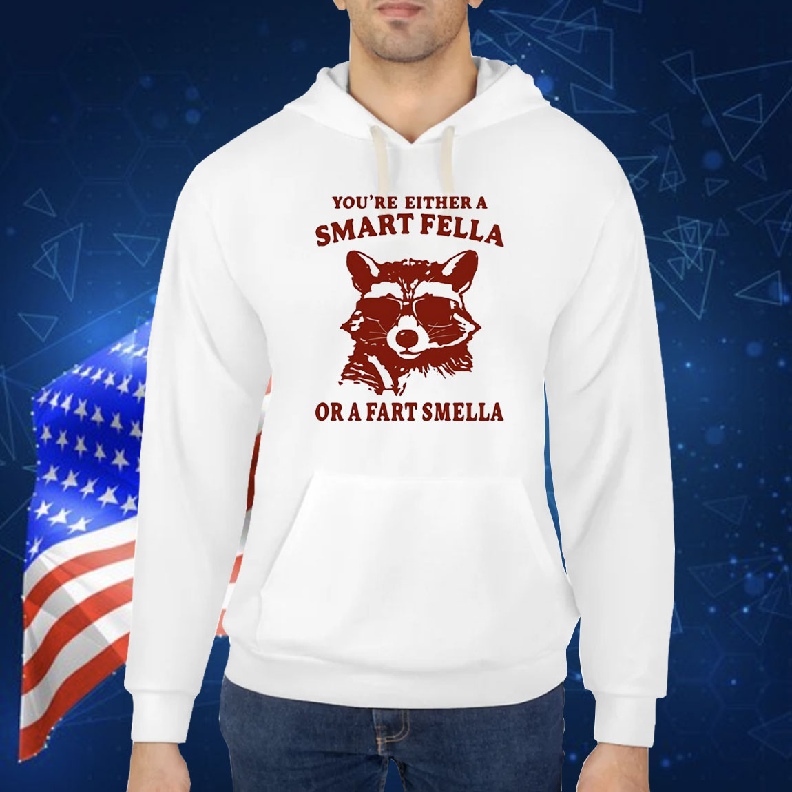 Raccoon you’re either a smart fella or a fart smella Shirt