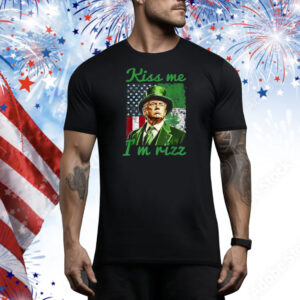 Retro Kiss Me I'm Rizz Trump Irish Shamrock St Patrick's Day Tee Shirt