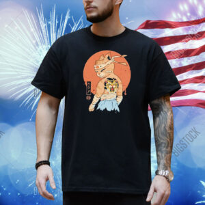 Samurai cat catana battle damage Shirt
