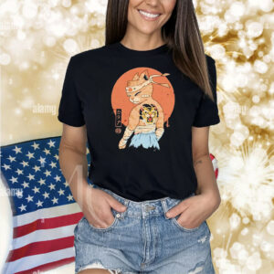 Samurai cat catana battle damage Shirt