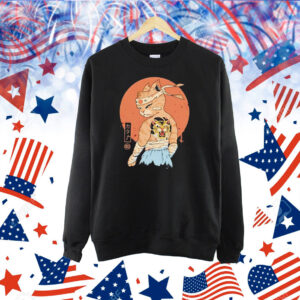Samurai cat catana battle damage Shirt