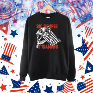 Sic Semper Tyrannis Skull America Flag Shirt