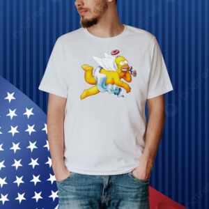 Simpsons donut angel hold rose un mouth Shirt